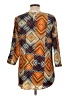BKE 100% Polyester Orange 3/4 Sleeve Blouse Size L - photo 2