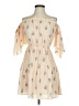 Dejavu 100% Polyester Graphic Tan Cocktail Dress Size S - photo 1