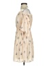 Dejavu 100% Polyester Graphic Tan Cocktail Dress Size S - photo 5