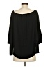 Veronica M. 100% Polyester Black 3/4 Sleeve Blouse Size S - photo 2