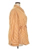 Shein Curve 100% Polyester Stripes Orange Long Sleeve Blouse Size 18 Plus (3) - photo 4