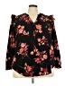 Torrid 100% Rayon Floral Black Long Sleeve Blouse Size 2X Plus (2) - photo 1