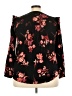 Torrid 100% Rayon Floral Black Long Sleeve Blouse Size 2X Plus (2) - photo 2