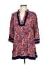 TINA Stephens 100% Rayon Paisley Red 3/4 Sleeve Blouse Size M - photo 1