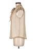Draper James Metallic Tan Sleeveless Button-Down Shirt Size M - photo 5