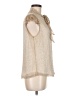 Draper James Metallic Tan Sleeveless Button-Down Shirt Size M - photo 4