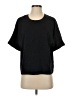 Brass 100% Polyester Black Short Sleeve Top Size S - photo 1