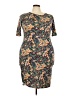 Lularoe Print Brown Cocktail Dress Size 3X - photo 1