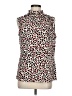 DKNY Animal Print Ivory Sleeveless Blouse Size M - photo 1