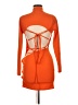 PrettyLittleThing Orange Cocktail Dress Size 8 - photo 2