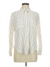 Rafaella Stripes Ivory Long Sleeve Blouse Size M (petite) - photo 1