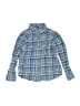 Tea 100% Cotton Plaid Blue Long Sleeve Button-Down Shirt Size 5 - photo 1