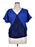 Sugarlips Blue Short Sleeve Blouse Size XL (estimated) - photo 1