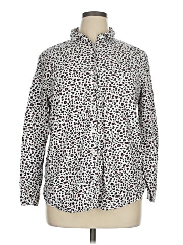 Ann Taylor LOFT Outlet Long Sleeve Button-Down Shirt (view 1)