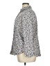 Ann Taylor LOFT Outlet Animal Print Silver Long Sleeve Button-Down Shirt Size XL - photo 5