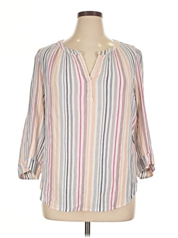 Chaps 3/4 Sleeve Blouse (view 1)