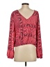 Ann Taylor LOFT 100% Polyester Red Long Sleeve Blouse Size XS - photo 2