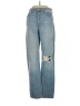 Just Black 100% Cotton Hearts Blue Jeans Size 25 waist - photo 1