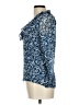 Chaps 100% Polyester Blue 3/4 Sleeve Blouse Size L - photo 5