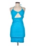 Zara Solid Blue Cocktail Dress Size M - photo 1