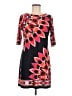 Sandra Darren Print Red Casual Dress Size 8 (petite) - photo 1