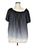 Trulli 100% Polyester Gray Short Sleeve Blouse Size XL - photo 1