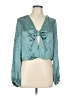 Worth Teal Long Sleeve Blouse Size 10 - photo 1