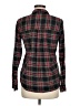 Topshop Plaid Black Long Sleeve Button-Down Shirt Size 6 - photo 2