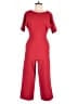Warehouse 100% Polyester Solid Red Jumpsuit Size 6 - photo 1