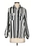 Apt. 9 100% Polyester Stripes Black Long Sleeve Blouse Size S - photo 1