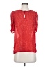 Pure Energy 100% Polyester Red Short Sleeve Blouse Size Sm Plus - photo 1