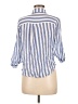 Vixbe 100% Rayon Stripes Blue 3/4 Sleeve Button-Down Shirt Size M - photo 2