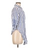 Vixbe 100% Rayon Stripes Blue 3/4 Sleeve Button-Down Shirt Size M - photo 4