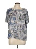 Alfred Dunner Paisley Silver Short Sleeve Blouse Size L - photo 1