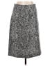 Lands' End Chevron-herringbone Silver Casual Skirt Size 12 - photo 1