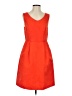 Ellen Tracy Chevron-herringbone Orange Cocktail Dress Size 4 - photo 1