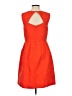 Ellen Tracy Chevron-herringbone Orange Cocktail Dress Size 4 - photo 2