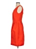 Ellen Tracy Chevron-herringbone Orange Cocktail Dress Size 4 - photo 5