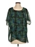 CAbi 100% Polyester Green Short Sleeve Blouse Size S - photo 1
