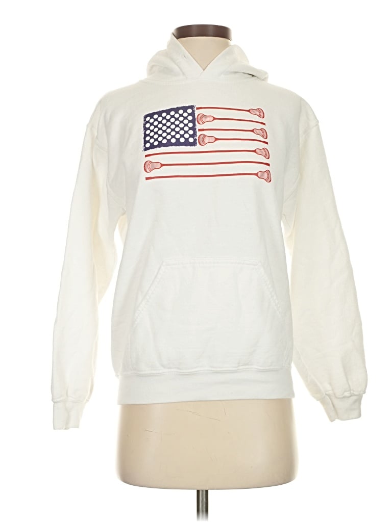 Pre-owned Gildan Sweatshirt In White