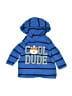 Child of Mine by Carter's 100% Cotton Stripes Graphic Blue Pullover Hoodie Size Newborn - photo 1