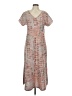 Assorted Brands Print Tan Pink Casual Dress One size - photo 1