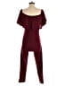 Shein Solid Burgundy Red Jumpsuit Size S - photo 2