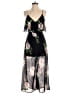 Ark & Co. 100% Polyester Floral Black Jumpsuit Size S - photo 1