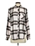 Maurices Plaid Silver Long Sleeve Blouse Size S - photo 1