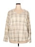 Zac & Rachel Tan 3/4 Sleeve Blouse Size 3X - photo 1
