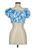 Runway Paris 100% Polyester Blue Short Sleeve Blouse Size M - photo 1