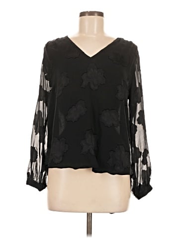 MYNE Ashley Ann Long Sleeve Silk Top (view 1)