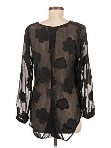 MYNE Ashley Ann Long Sleeve Silk Top (view 2)