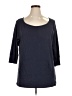 Gap 100% Polyester Blue 3/4 Sleeve T-Shirt Size XL - photo 1